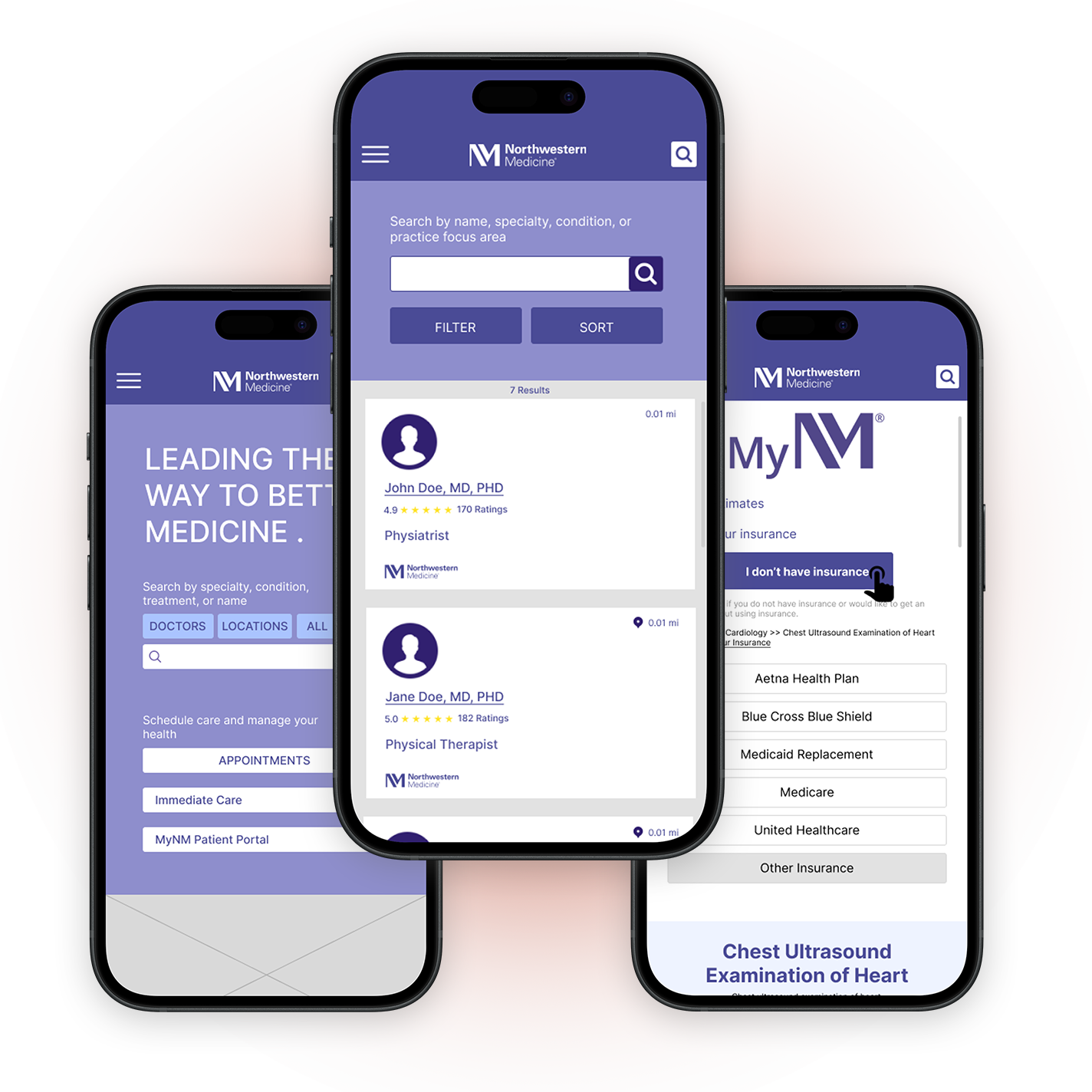 Northwestern Medicine Mockups