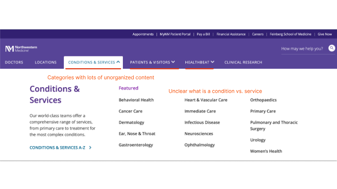Northwestern Medicine Site Issues